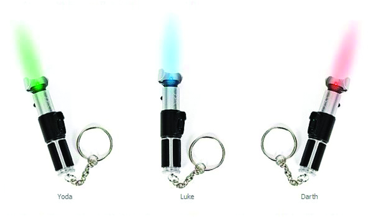 DEC111795 SW LIGHTSABER KEYCHAIN FLASHLIGHT 12 PC ASST