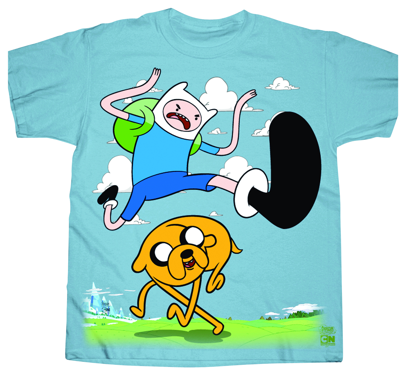 JAN121544 - ADVENTURE TIME FINN KICK JUMP T/S LG - Previews World