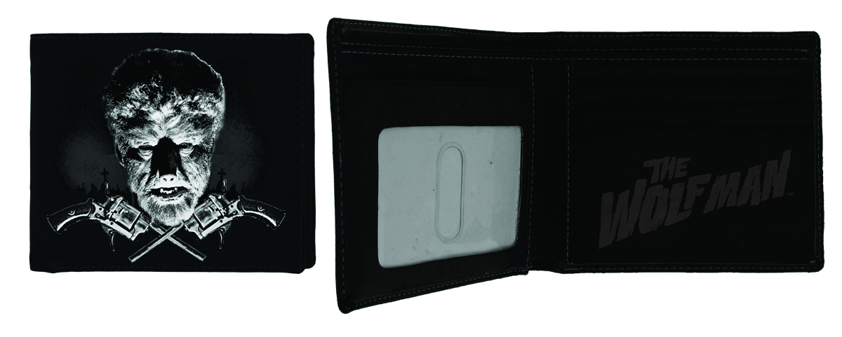 JAN121671 - UNIVERSAL MONSTERS WOLFMAN GUNS BILLFOLD WALLET - Previews ...