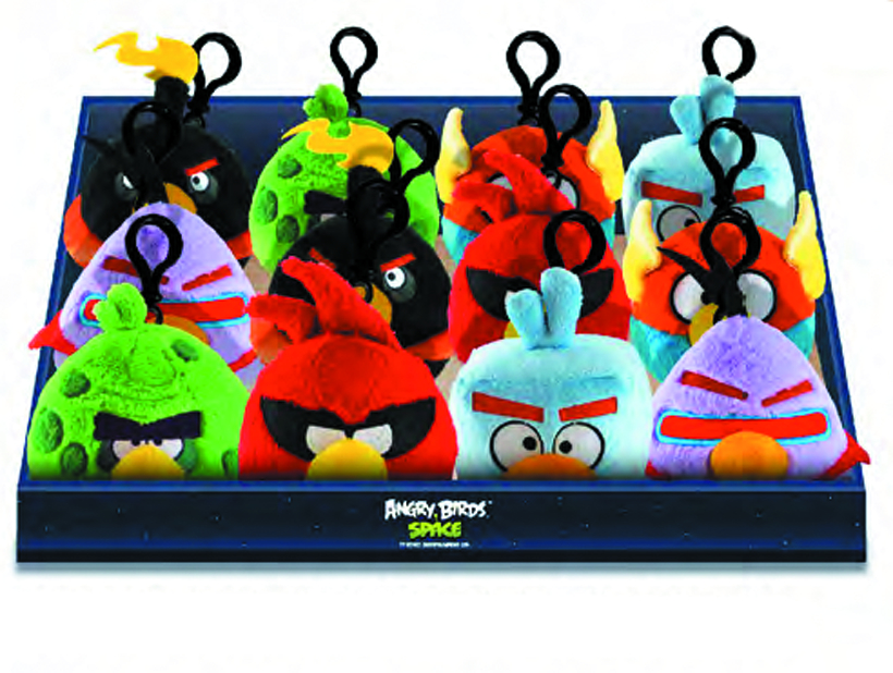 MAY122020 ANGRY BIRDS SPACE PLUSH BACKPACK CLIP 12 PC ASST