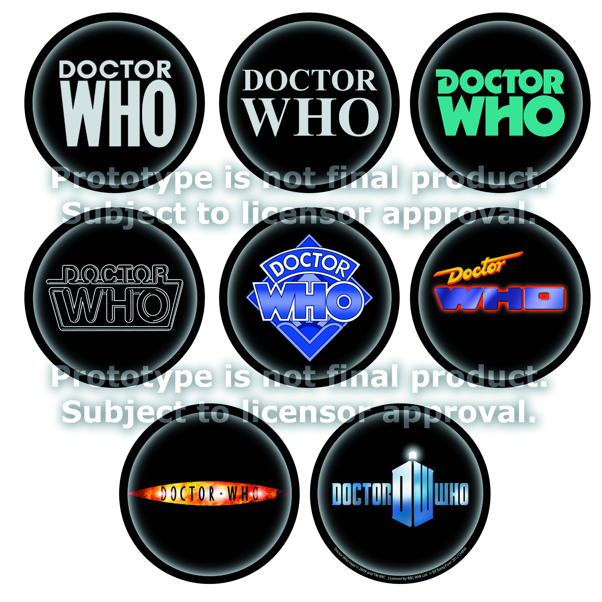 JUN122087 DOCTOR WHO LOGO COASTER 8 PK Previews World