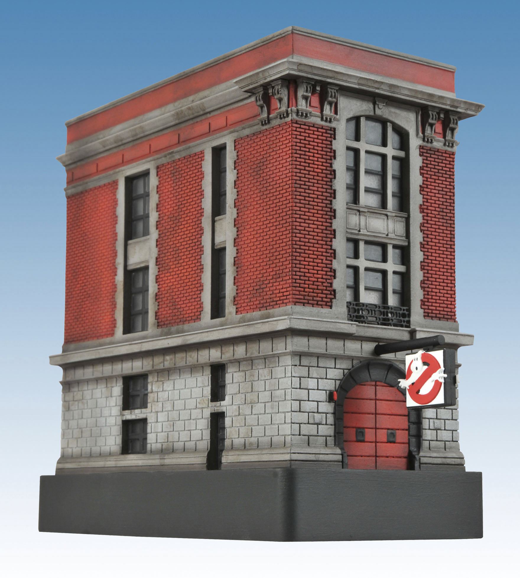 GHOSTBUSTERS LIGHT-UP FIREHOUSE STATUE