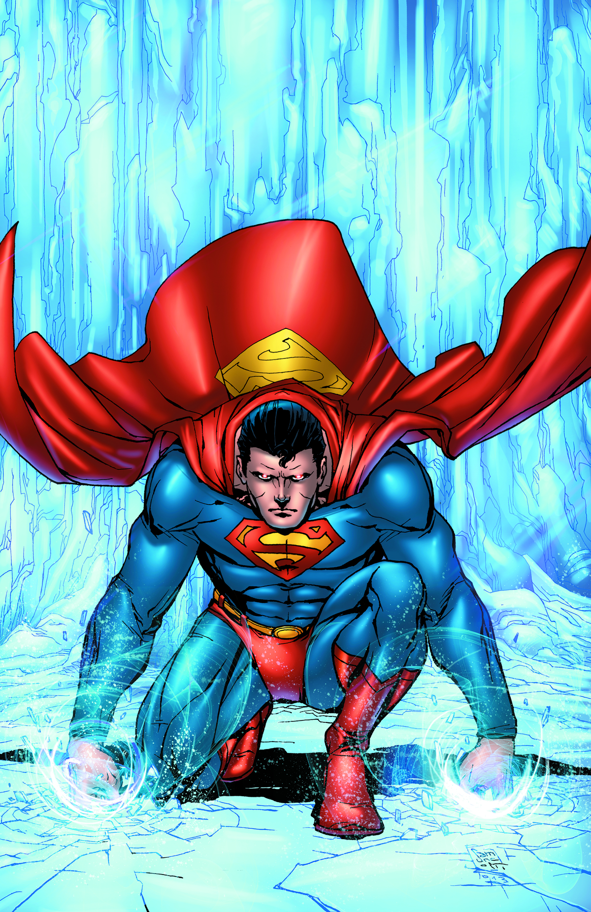 superman glowing red eyes