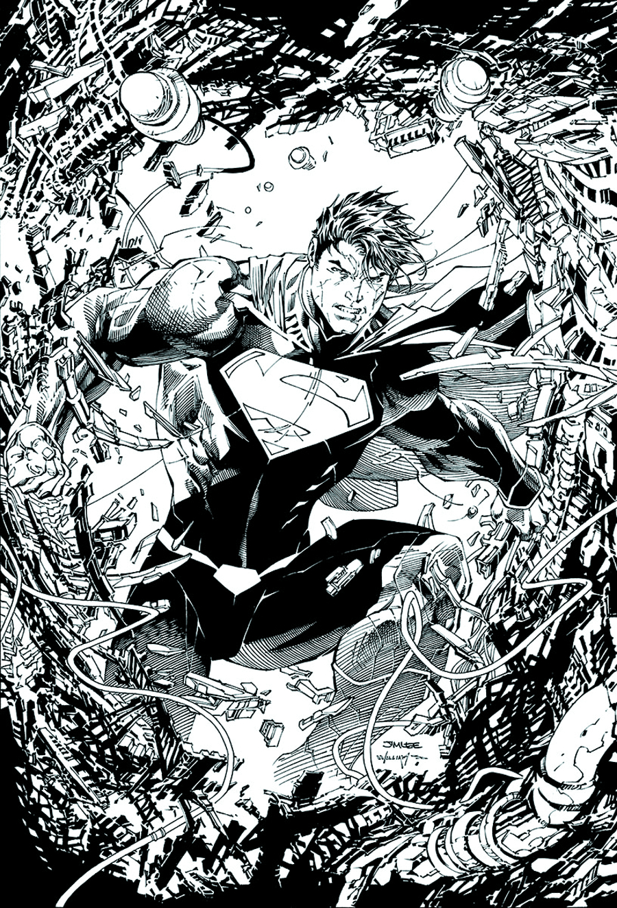 superman black and white comic