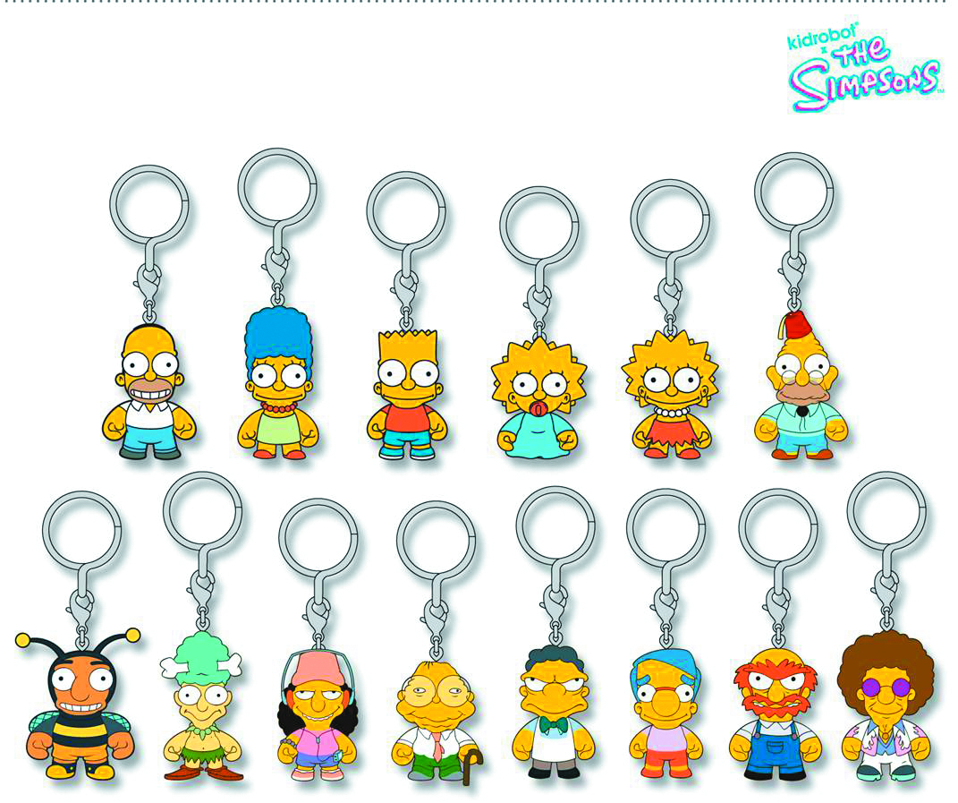 The Simpsons Keychains - Cartoon Anime The Simpsons Pendant Kawaii  Keychains Holder Car AL0508 - The Simpsons Merch