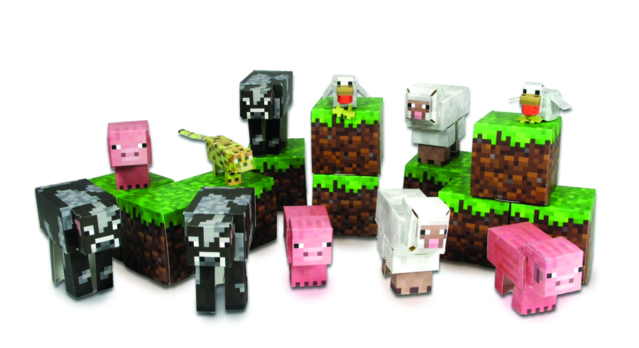 Minecraft Papercraft Animal Mobs Set (Over 30 Pieces)