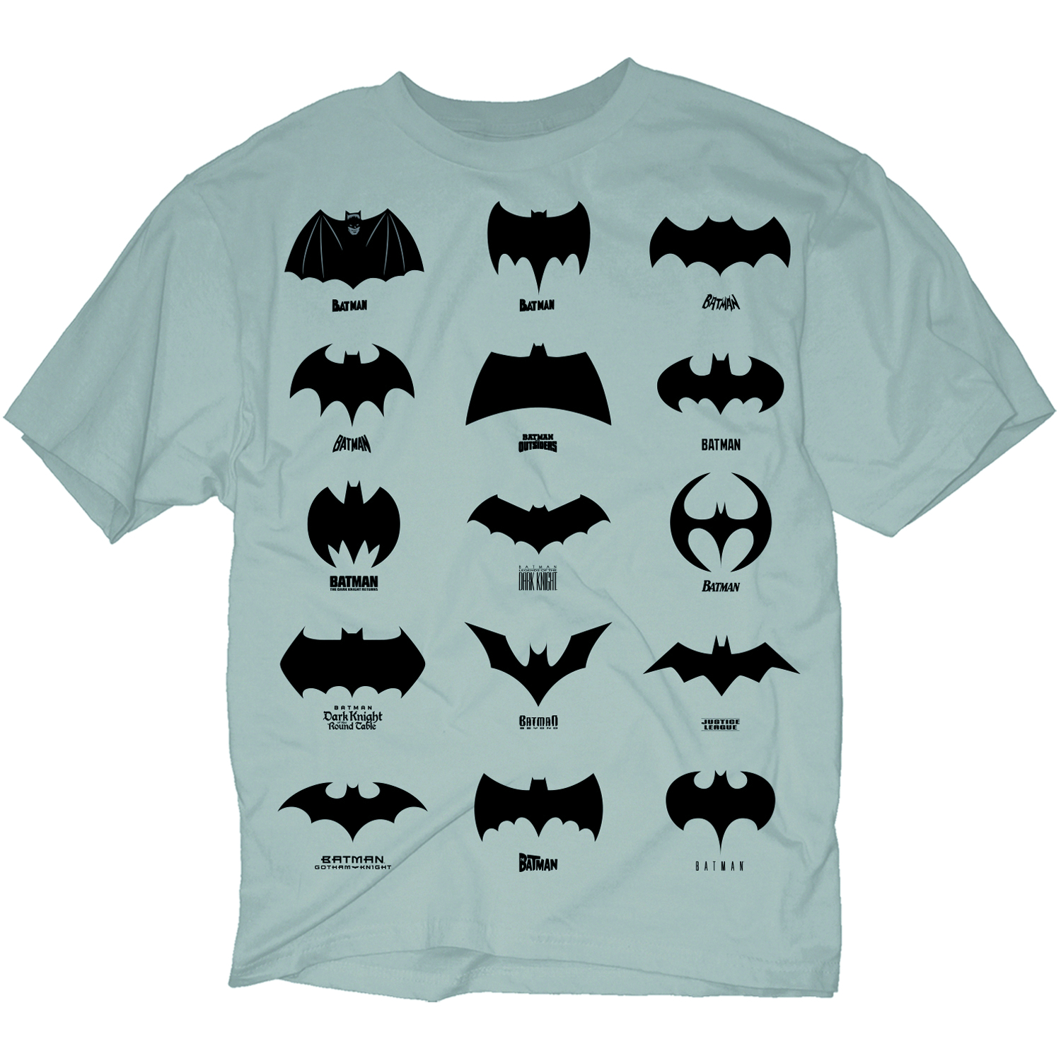 AUG131982 - EVOLUTION OF BATMAN SYMBOL BLK T/S LG - Previews World