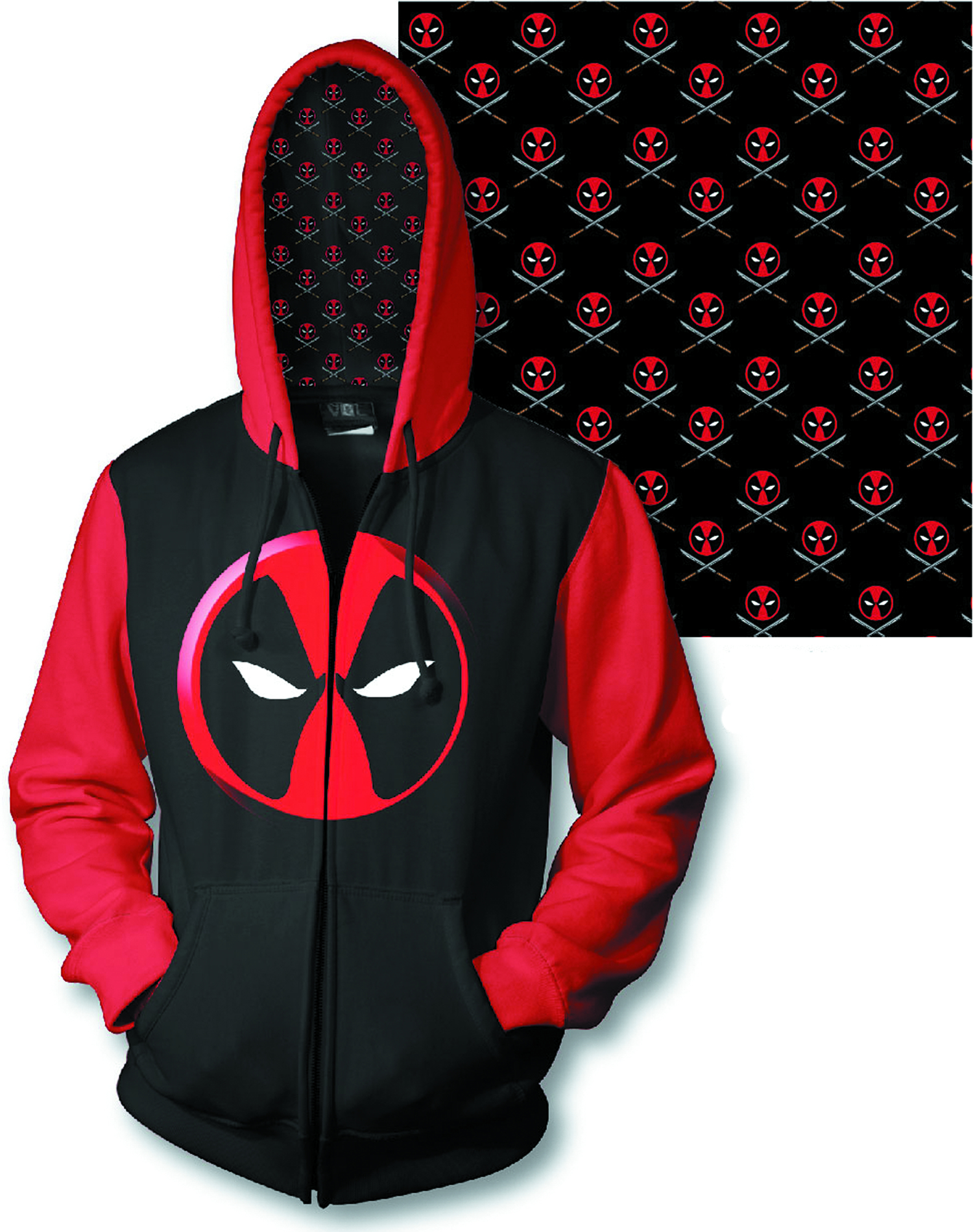 Red best sale deadpool hoodie