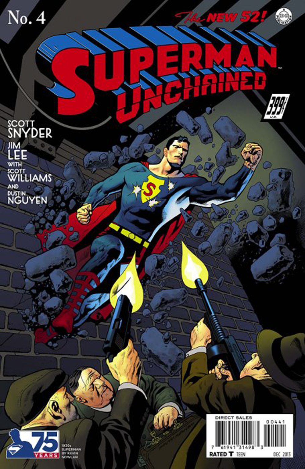 SUPERMAN UNCHAINED #4 75TH ANNIV VAR ED 1930S COVER