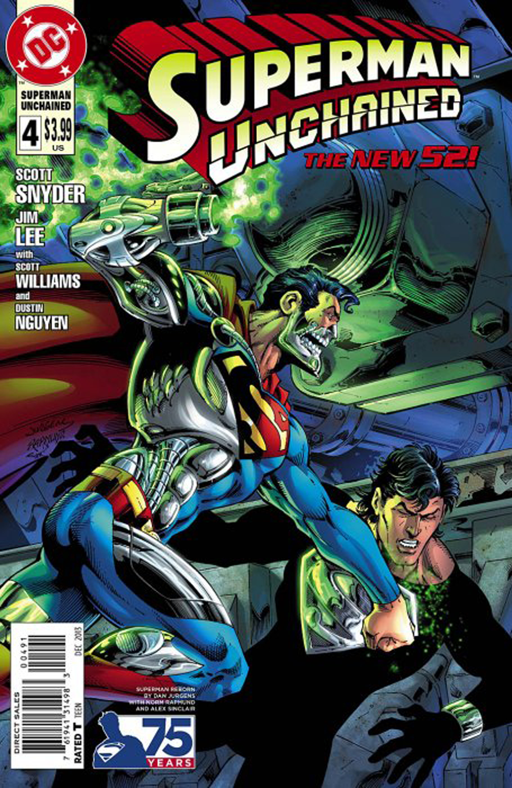 SUPERMAN UNCHAINED #4 75TH ANNIV VAR ED REBORN CVR
