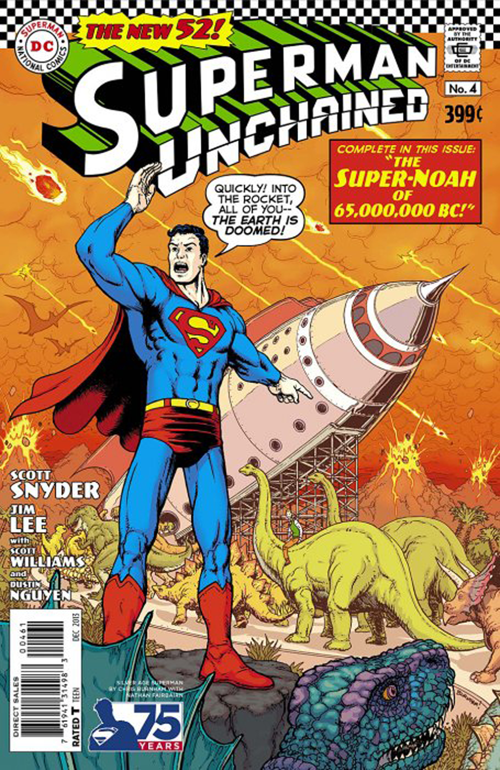 SUPERMAN UNCHAINED #4 75TH ANNIV VAR ED SILVER AGE