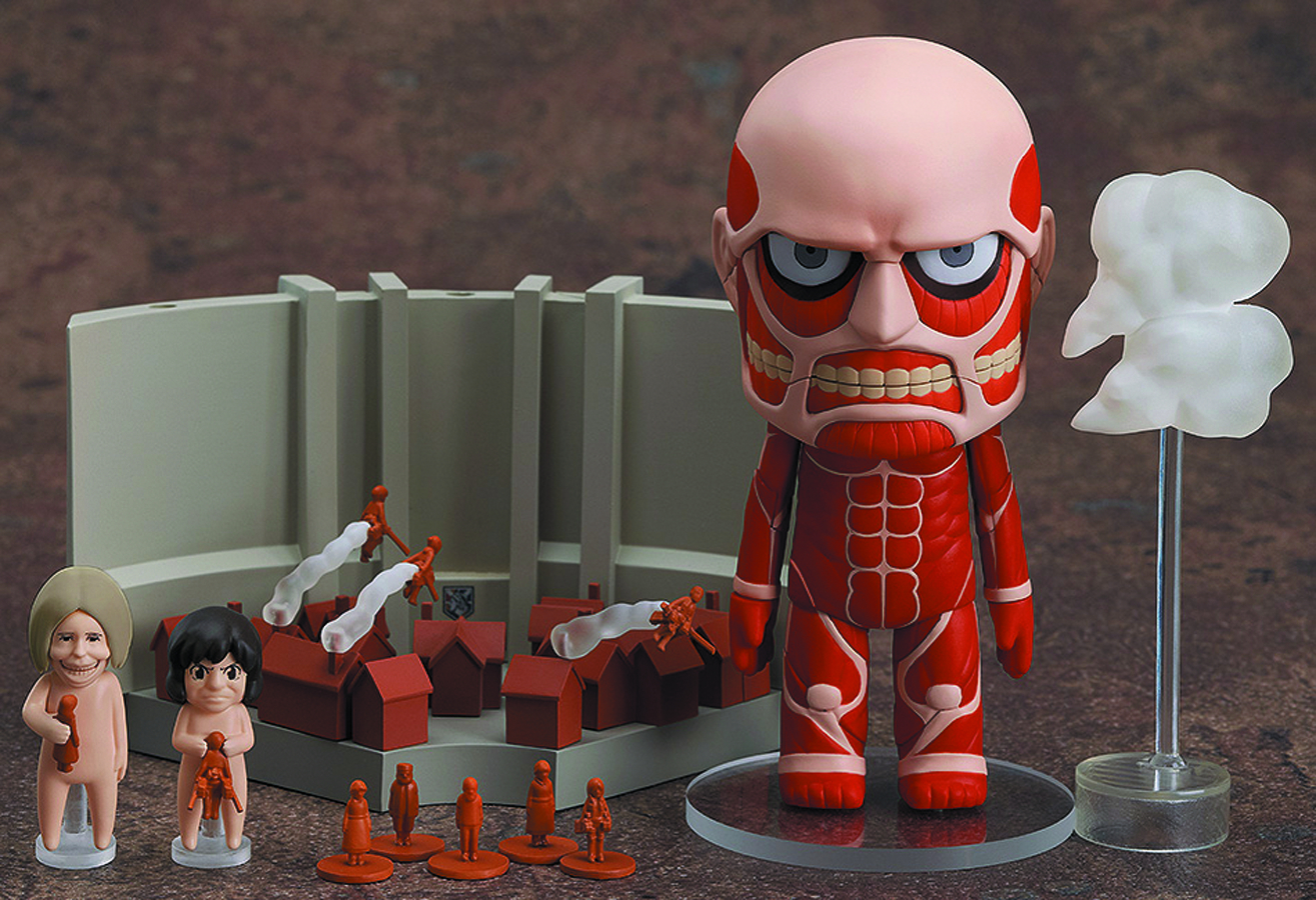 Attack on titan colossal titan & playset nendoroid.