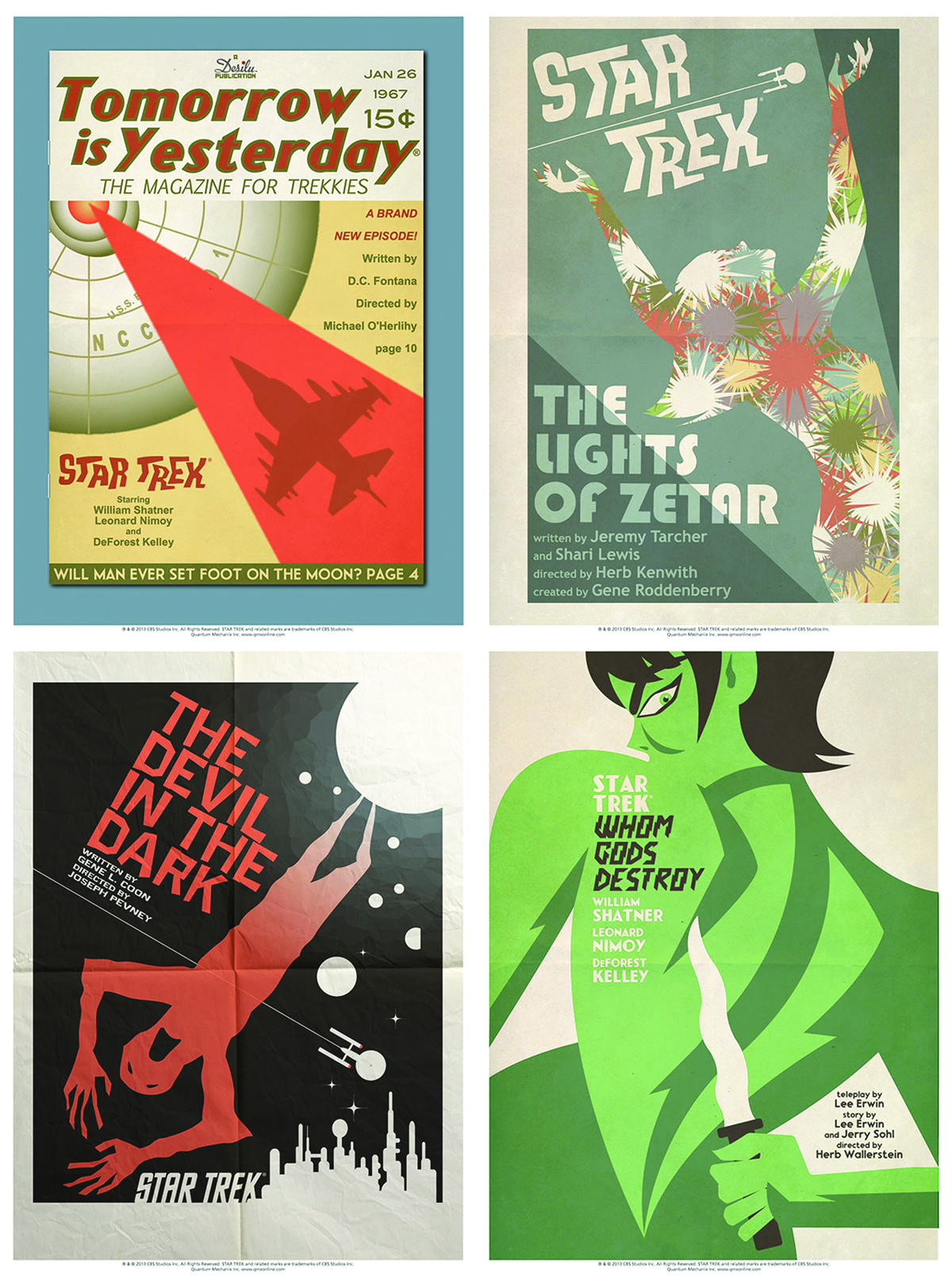 OCT132327 - STAR TREK TOS ART PRINTS SET 12 - Previews World