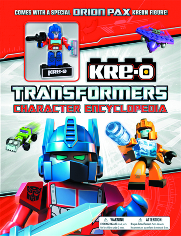 MAR141579 - TRANSFORMERS KRE O CHARACTER ENCYCLOPEDIA W/ FIGURE HC