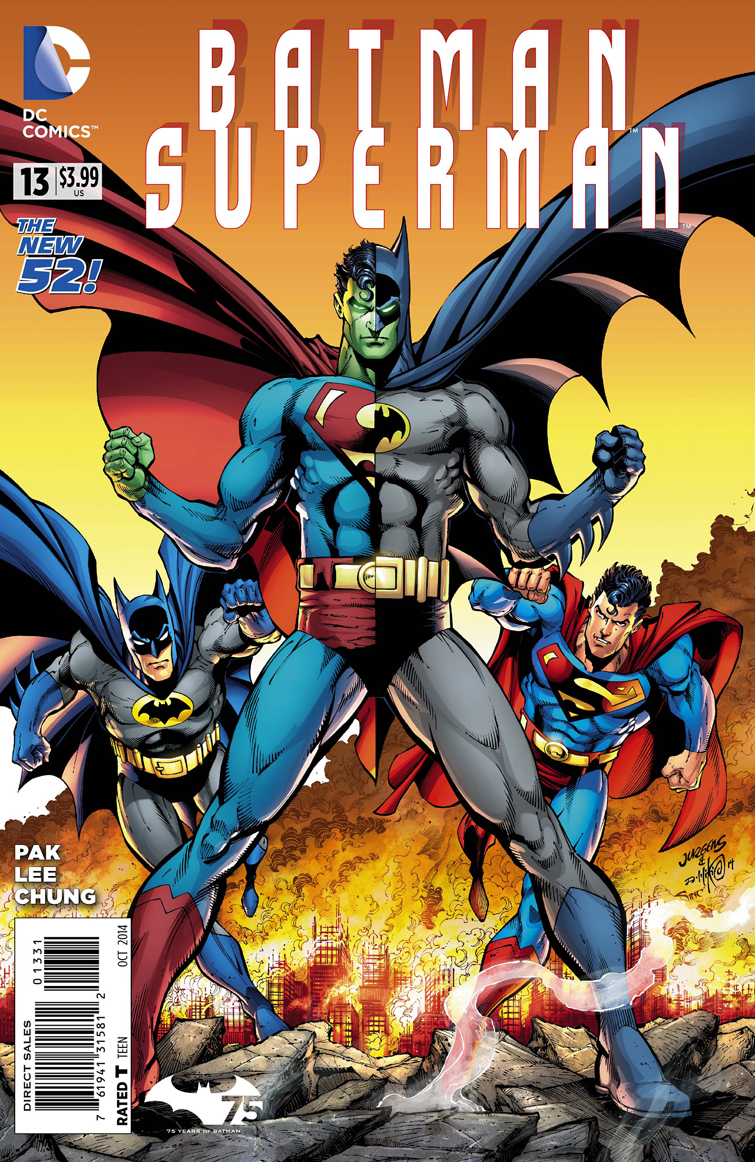 MAY140235 - BATMAN SUPERMAN #13 BATMAN 75 VAR ED - Previews World