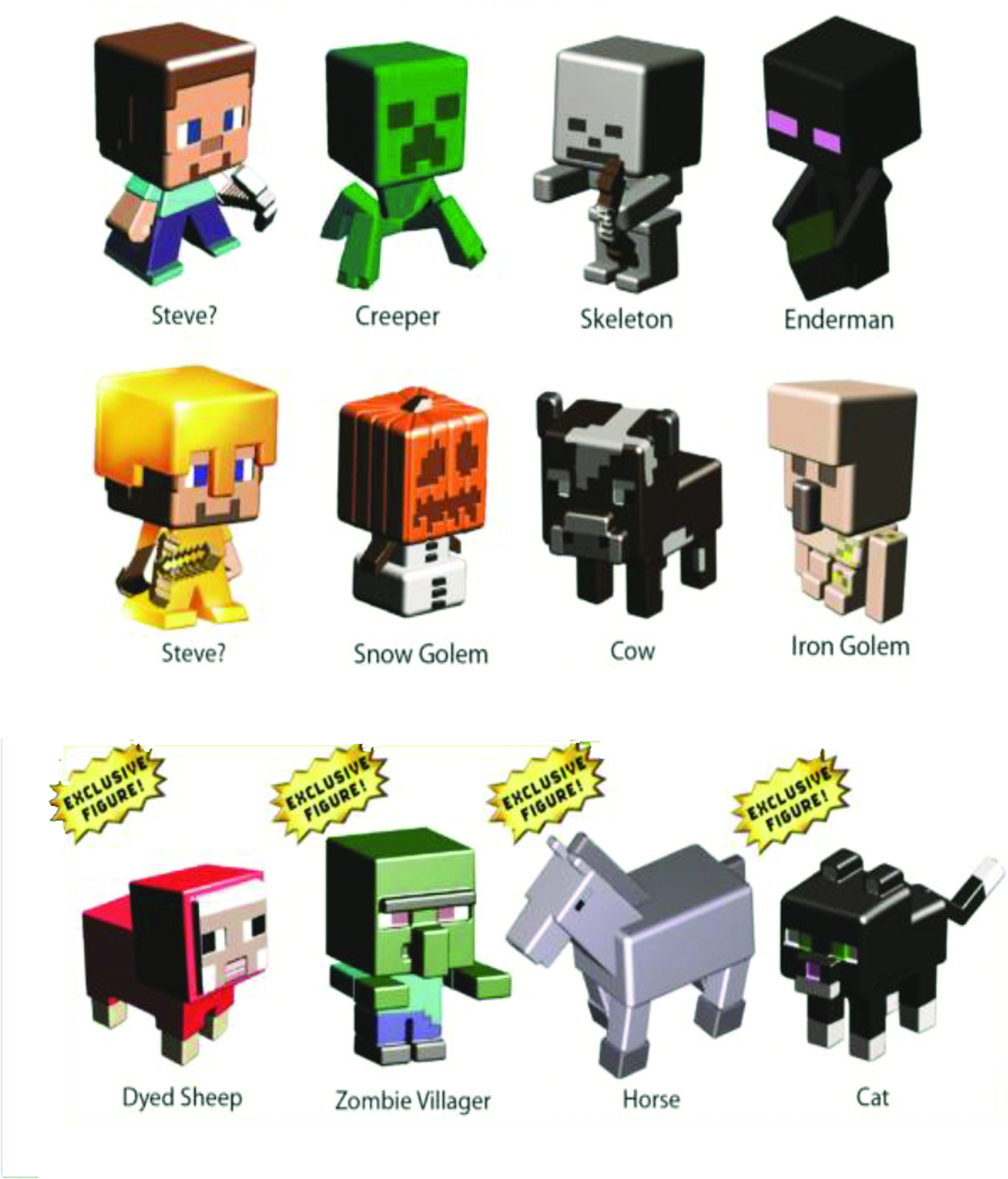 New minecraft best sale mini figures