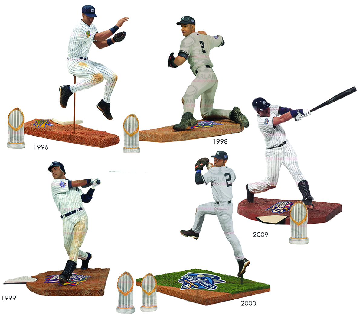 MLB SportsPicks Derek Jeter World Series Figures Set