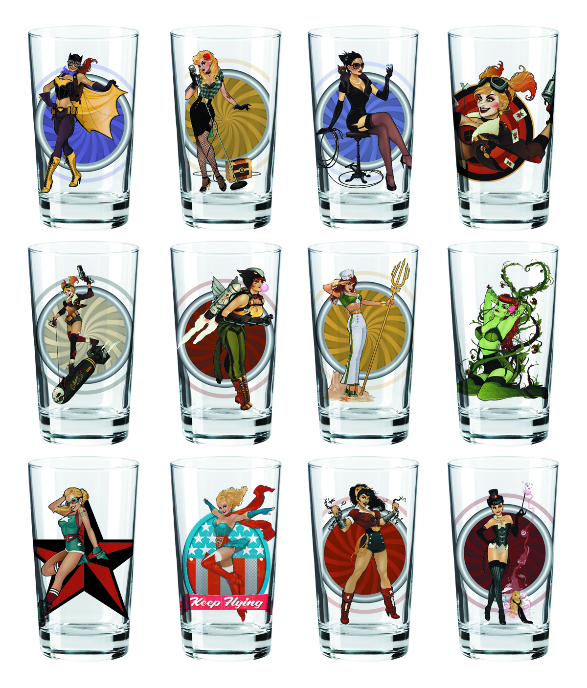 DC Comics Vintage Style Drinking Glass (Toon Tumbler) – Hollywood Heroes