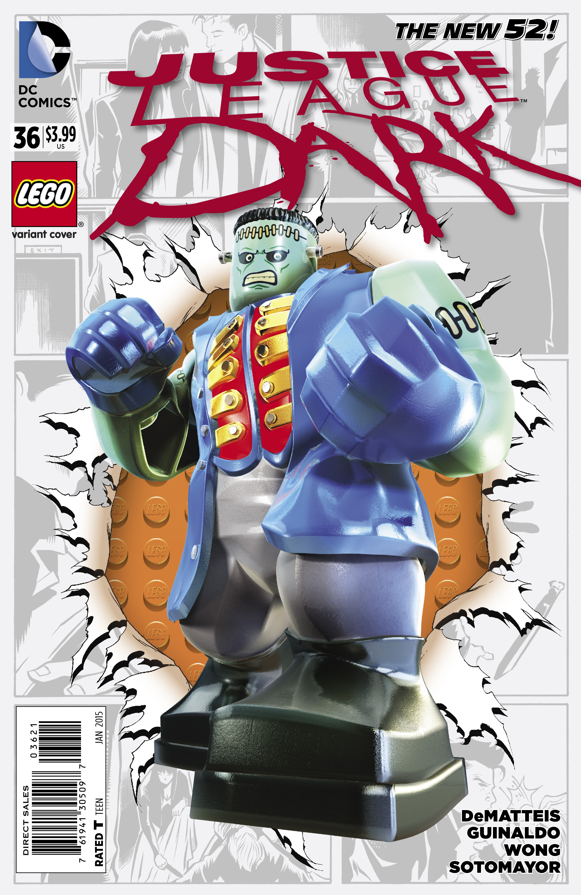 SEP140194 JUSTICE LEAGUE DARK 36 LEGO VAR ED Previews World