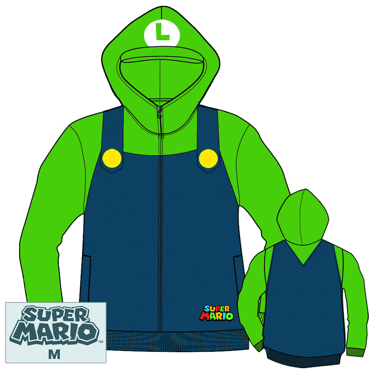 Super mario store zip up hoodie