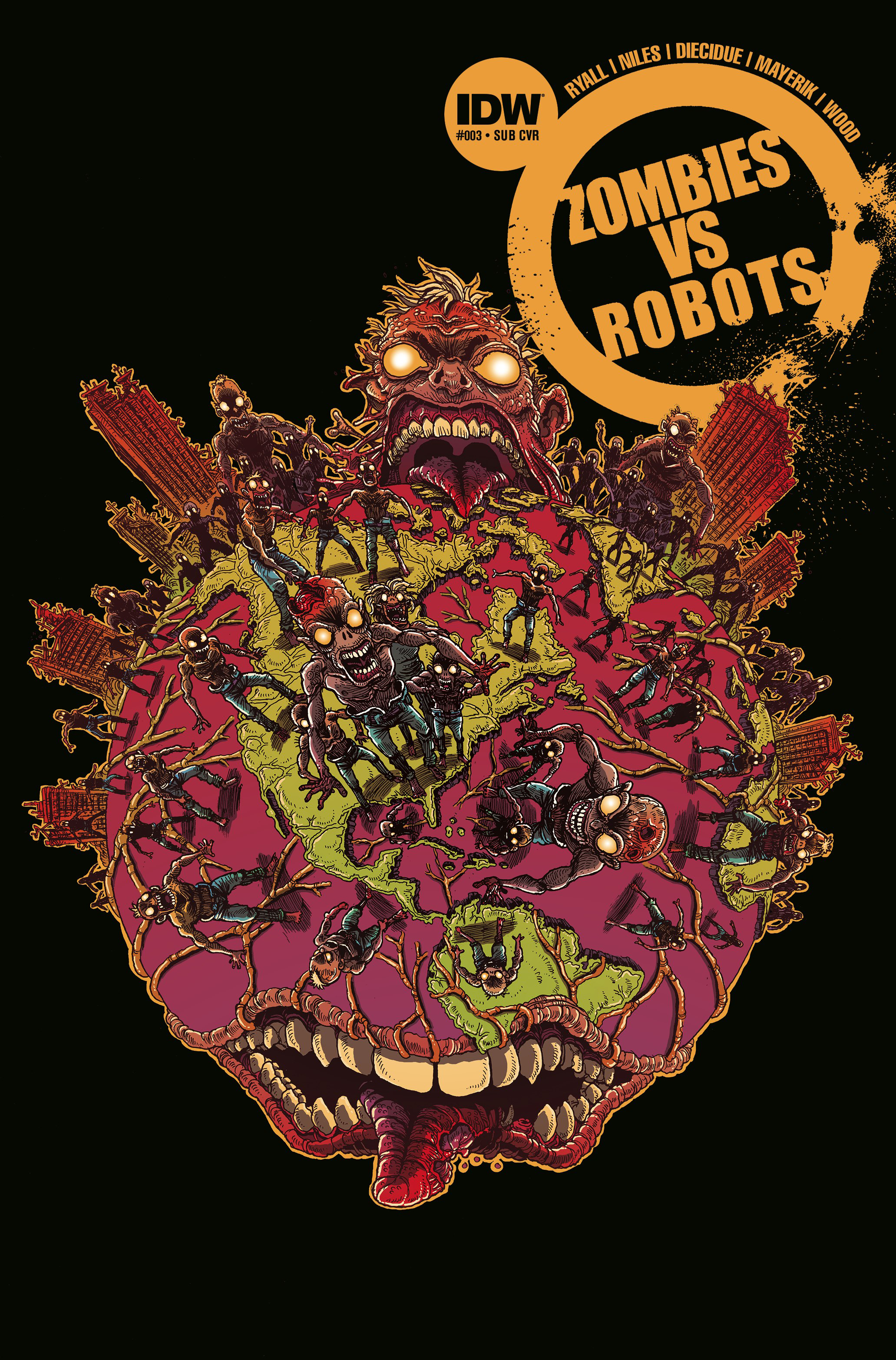 JAN150477 - ZOMBIES VS ROBOTS #3 SUBSCRIPTION VAR - Previews World