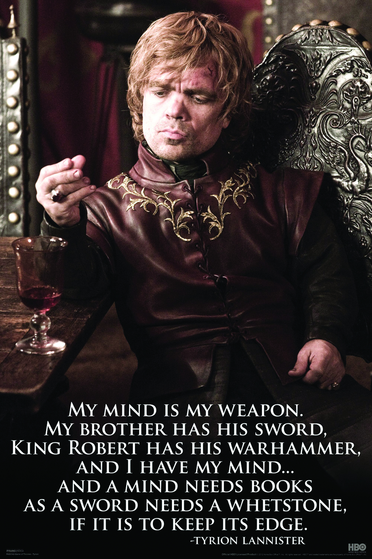 APR152638 GAME OF THRONES TYRION QUOTE 24X36 POSTER