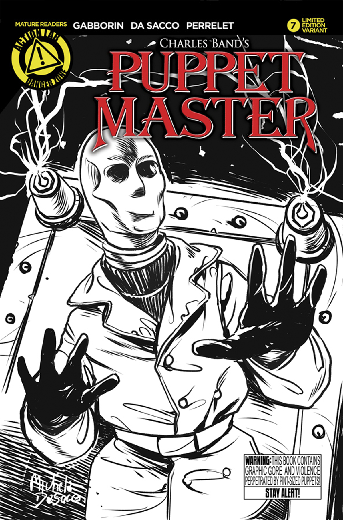 JUL150896 - PUPPET MASTER #7 DECAPITRON SKETCH VAR (MR) - Previews