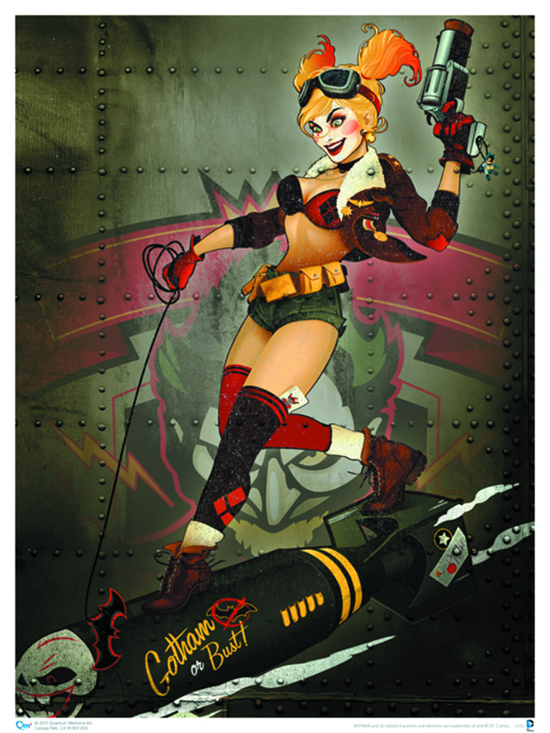 Harley Quinn Bombshell Gotham or Bust Leggings