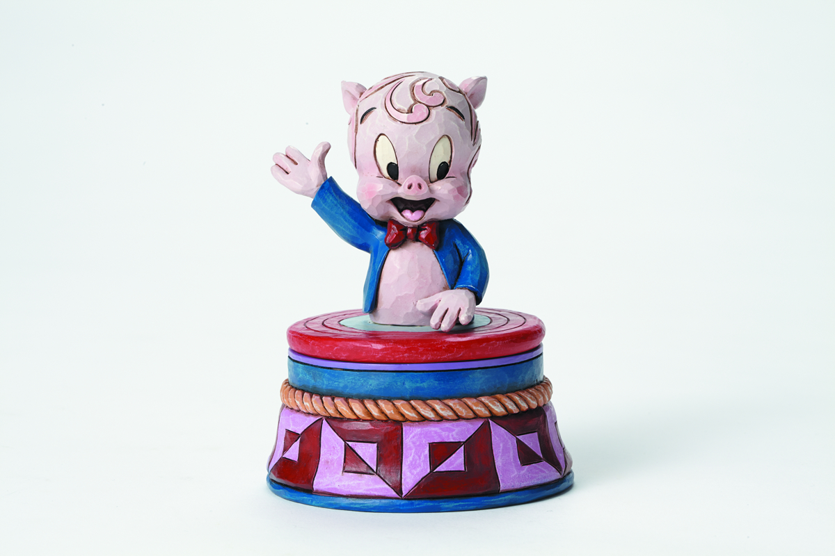 NOV152767 - JIM SHORE LOONEY TUNES PORKY PIG TREASURE BOX - Previews World