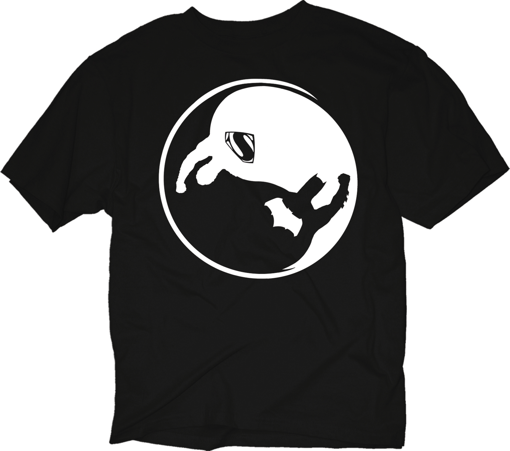 MAR162059 - BATMAN VS SUPERMAN YIN YANG SILHOUETTE PX BLK T/S MED -  Previews World