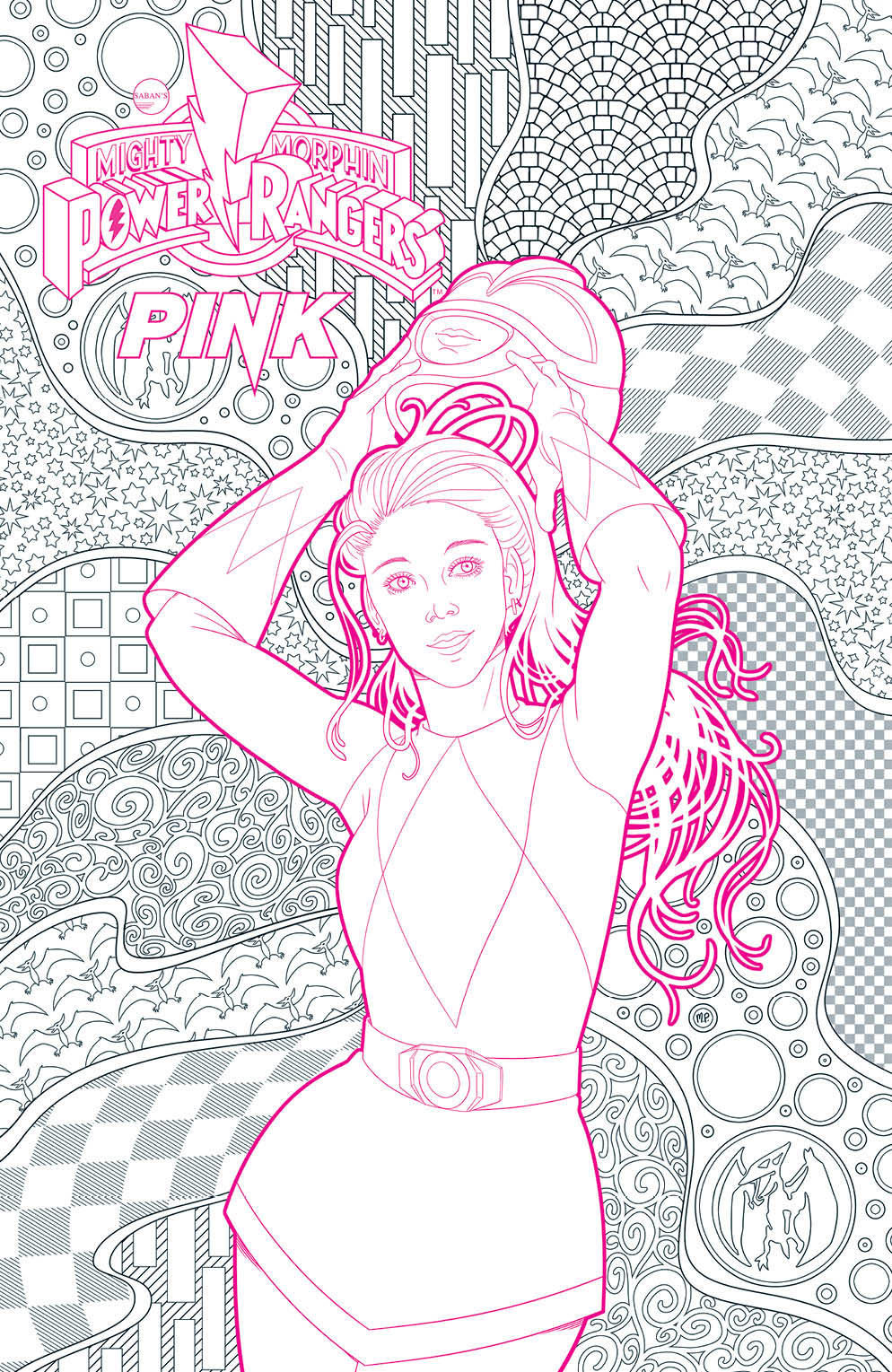 pink power rangers coloring pages