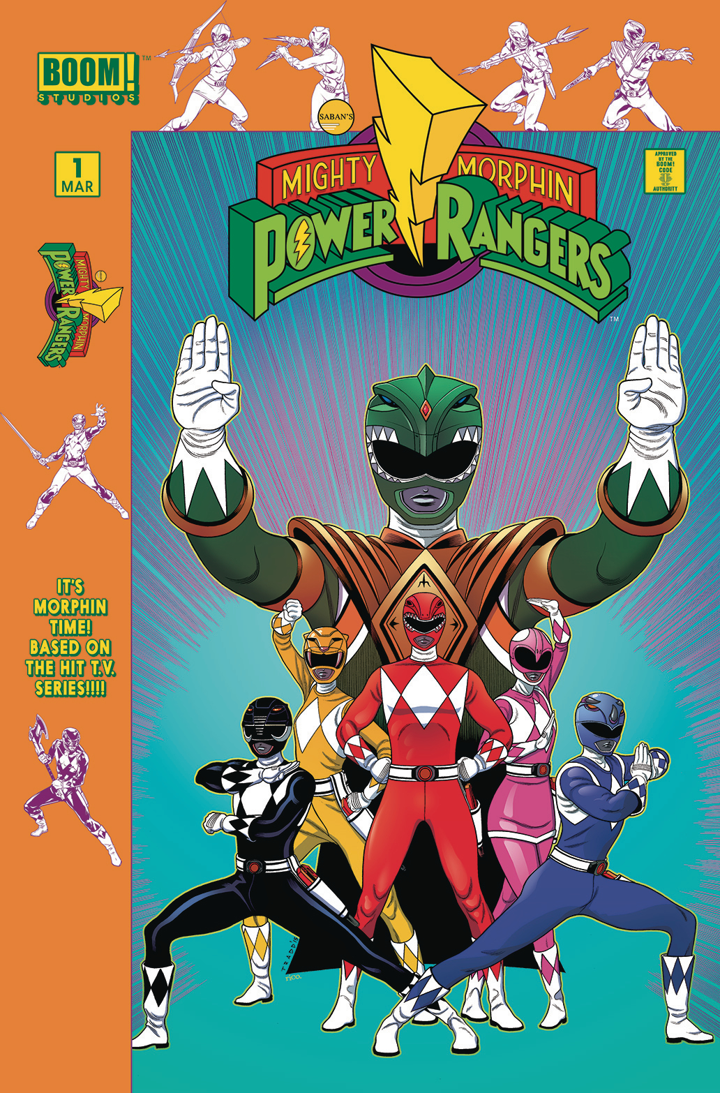 MIGHTY MORPHIN POWER RANGERS #1 LAUNCH PARTY VAR INCV