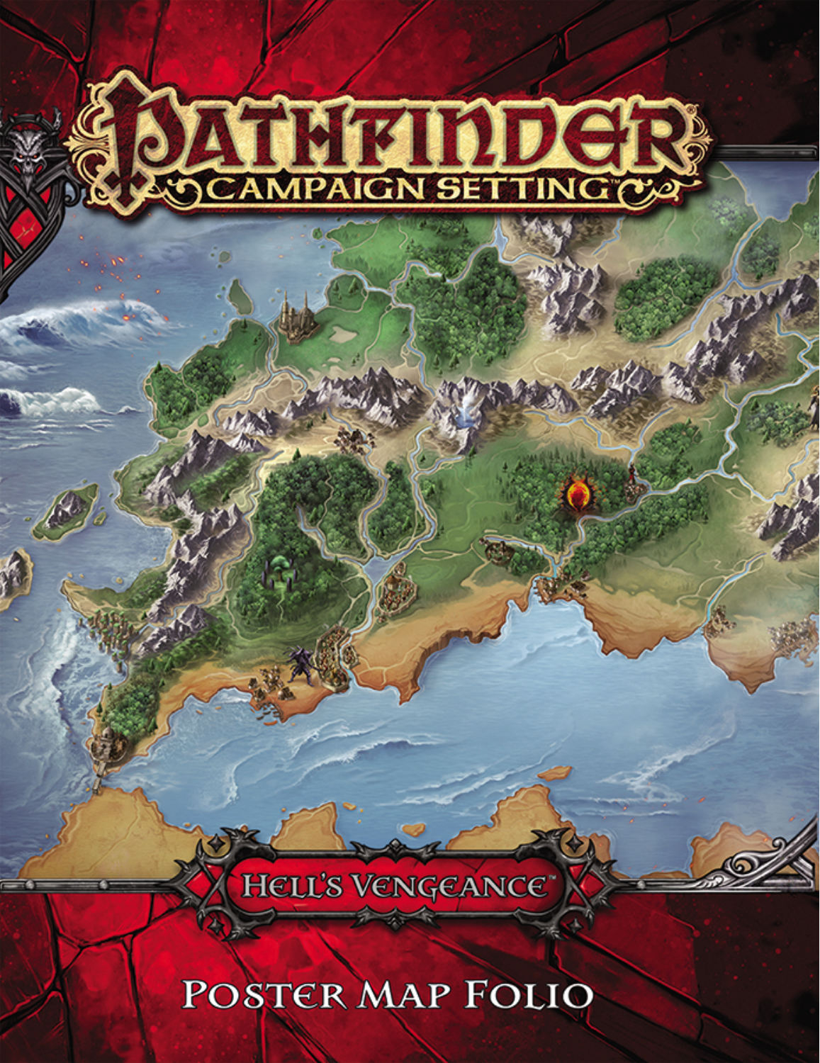 May163101 Pathfinder Setting Hells Vengeance Poster Map Folio