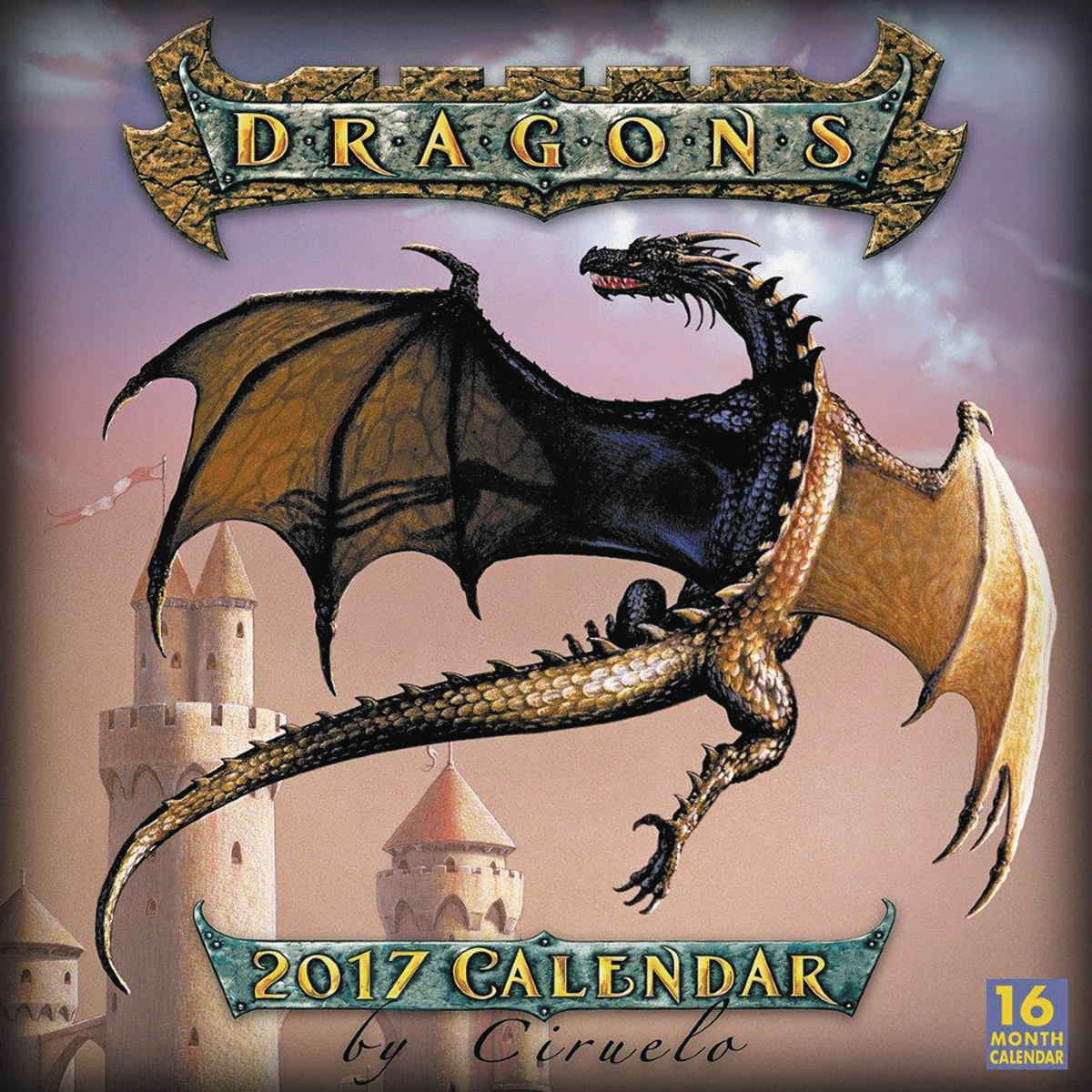 APR162300 - DRAGONS BY CIRUELO 2017 16 MONTH WALL CALENDAR - Previews World