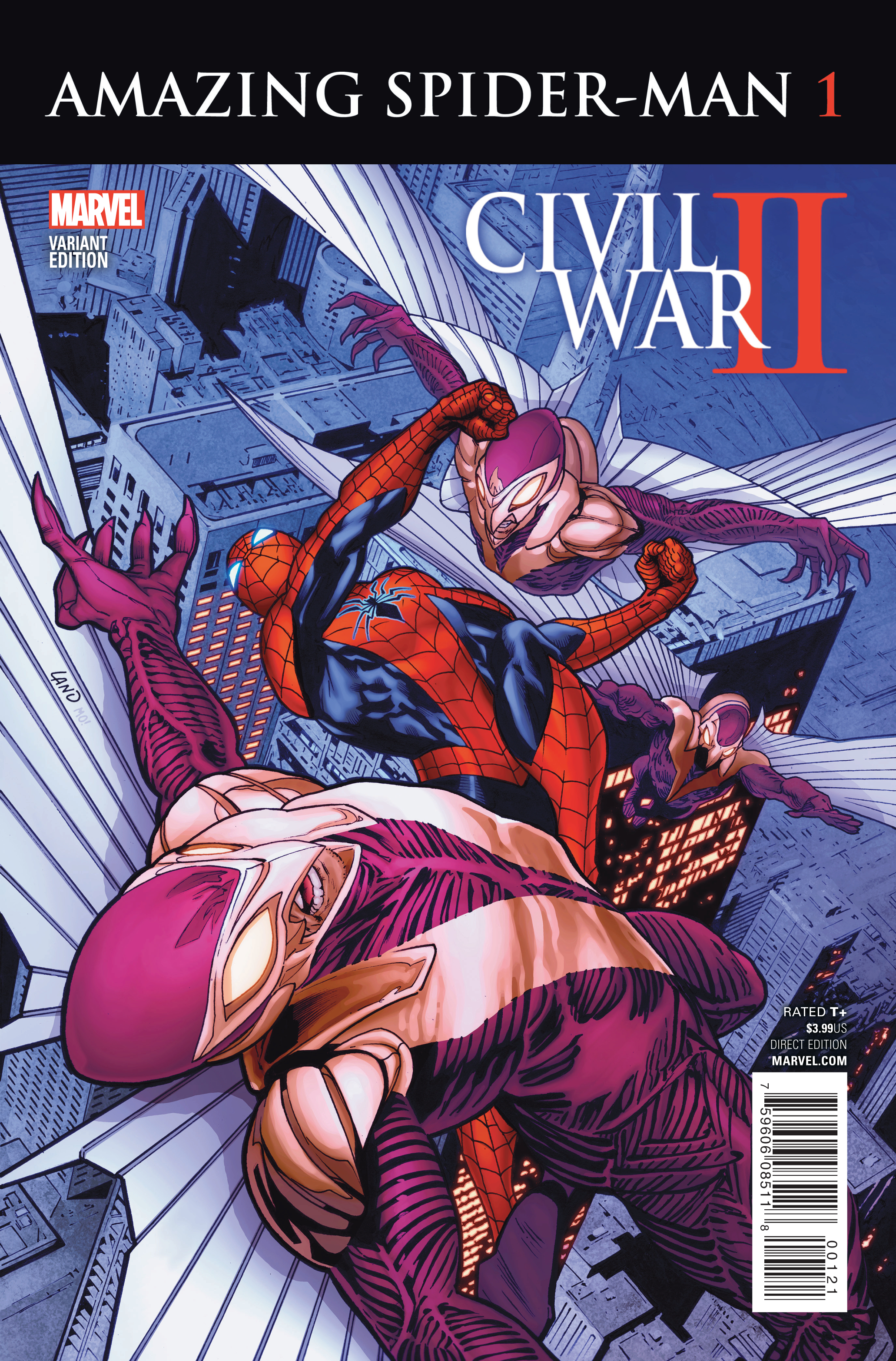 Apr160877 Civil War Ii Amazing Spider Man 1 Of 4 Land Var Previews World