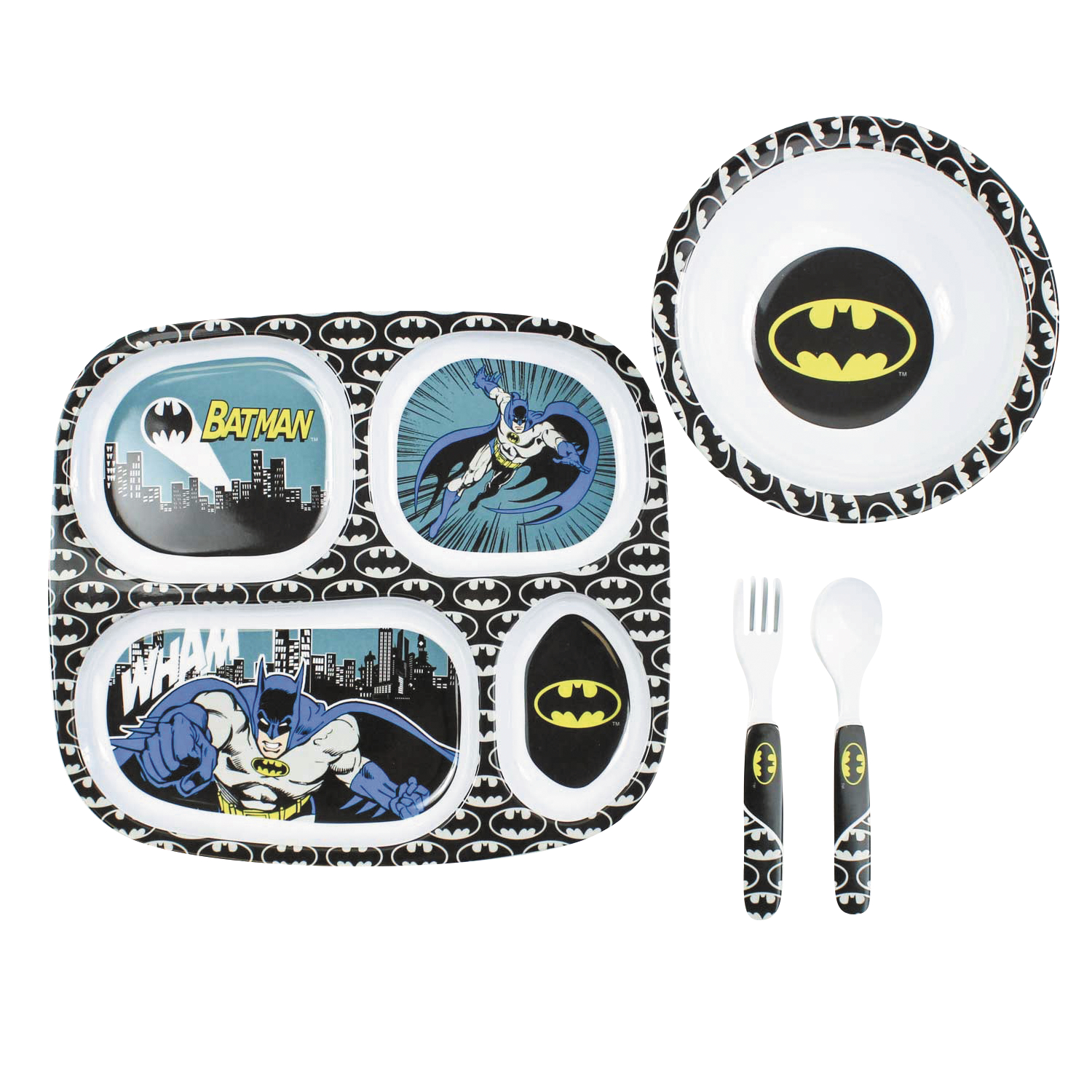 MAR168166 DC BATMAN 4PC DISH SET Previews World