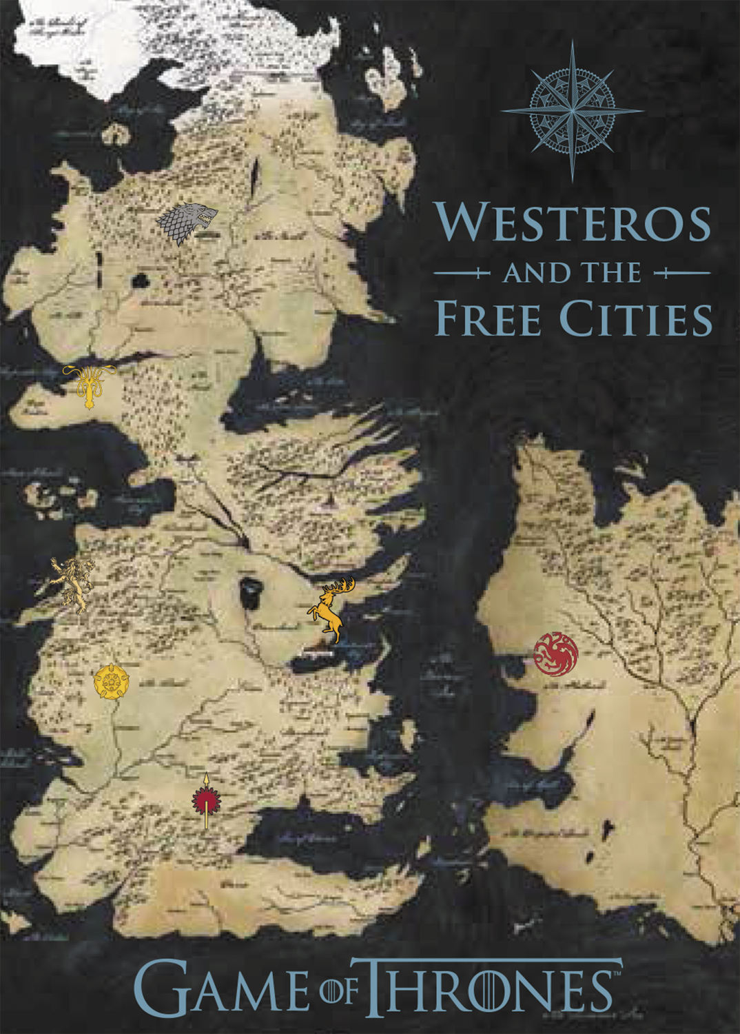 Westeros Map With Cities Mar168812 - Got Westeros Map Canvas - Previews World