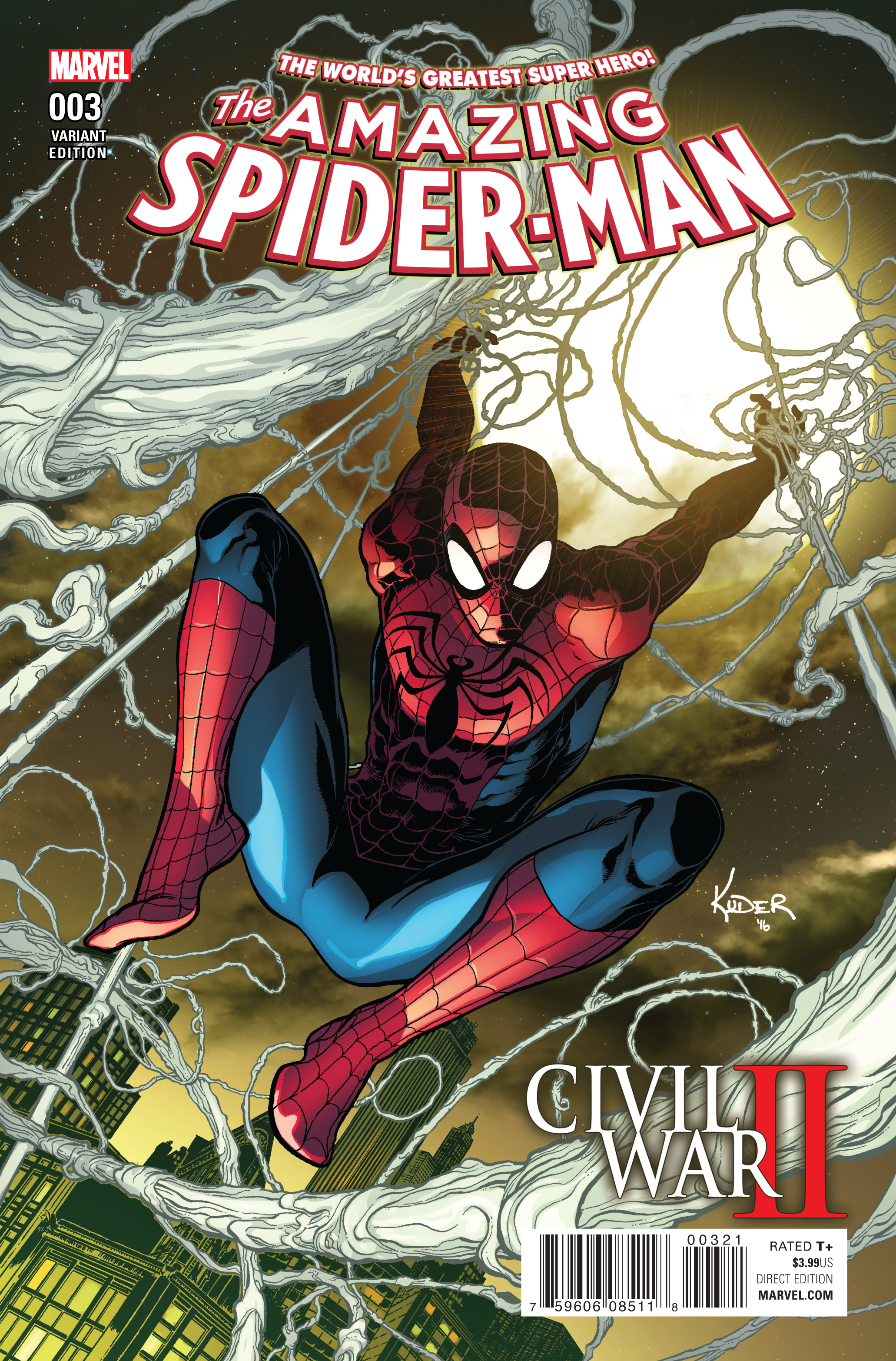 JUN160771 - CIVIL WAR II AMAZING SPIDER-MAN #3 (OF 4) KUDER VAR - Previews  World