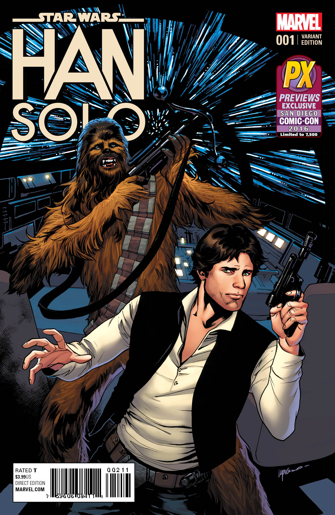 SDCC 2016 STAR WARS HAN SOLO #1 (OF 5) LUPACCHINO VAR
