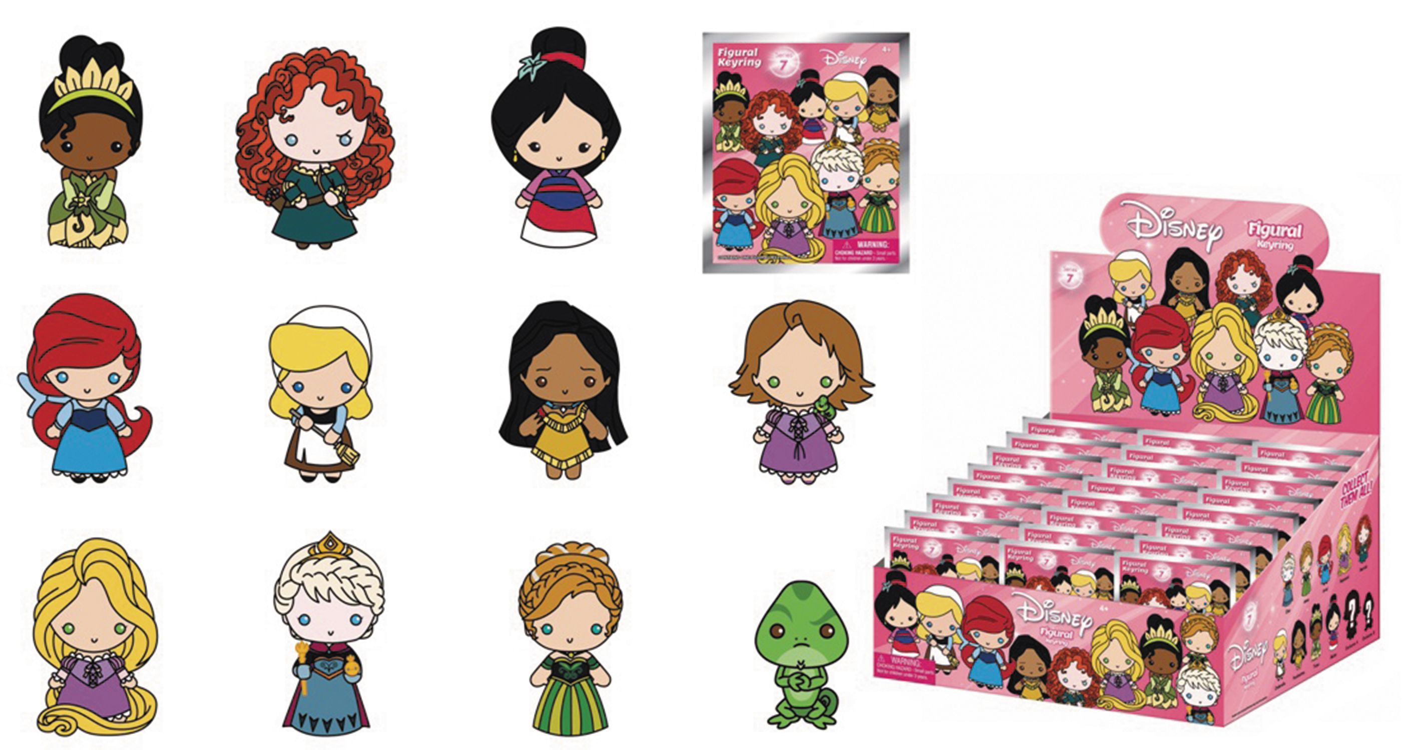 Disney Princess Series 7 Figural Keychain Blind Bag