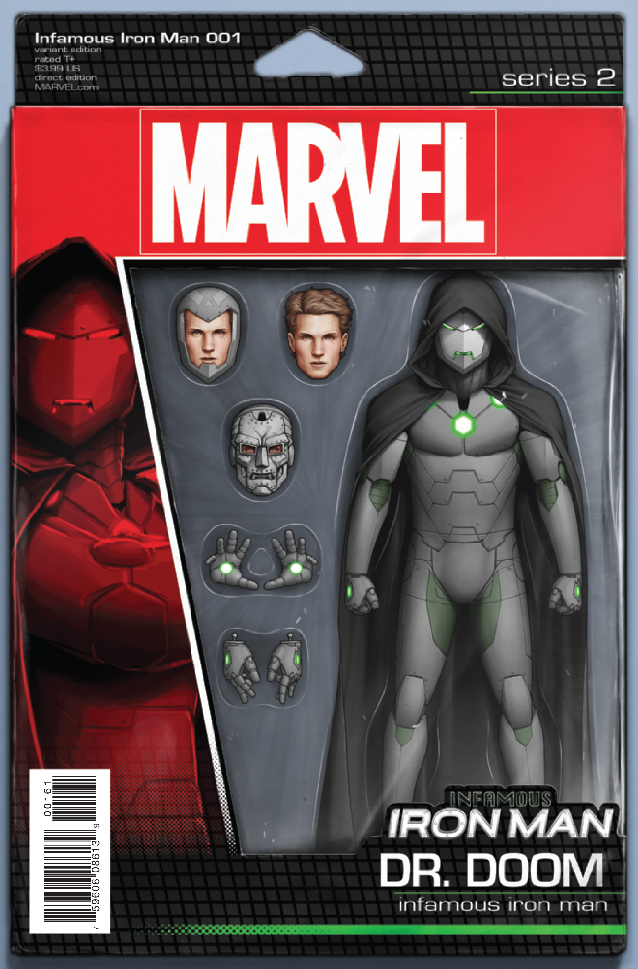 Aug160769 Infamous Iron Man 1 Christopher Action Figure Var Now Previews World 