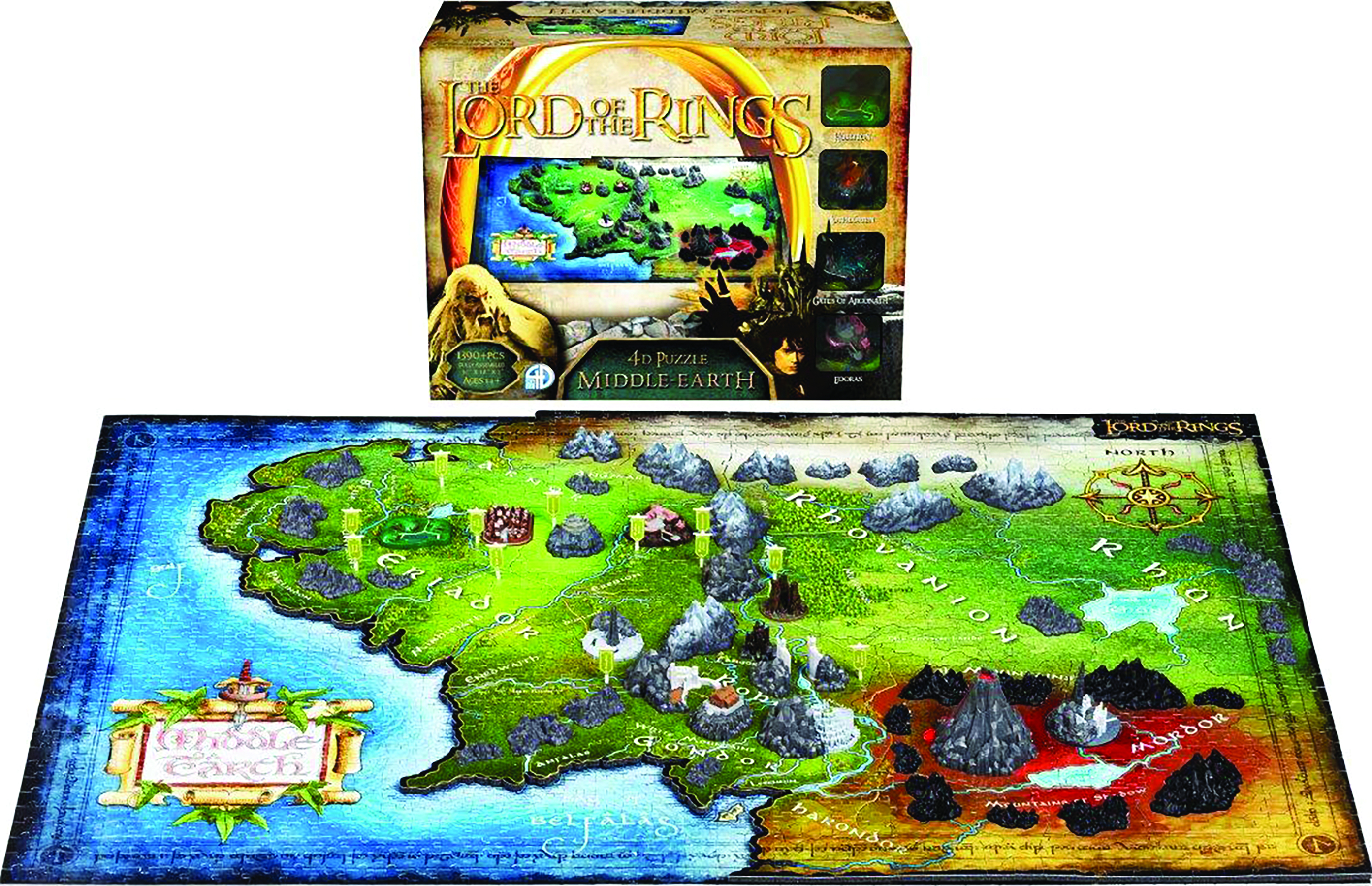 JUN168003 - 4D CITYSCAPE LORD OF THE RINGS MIDDLE EARTH PUZZLE