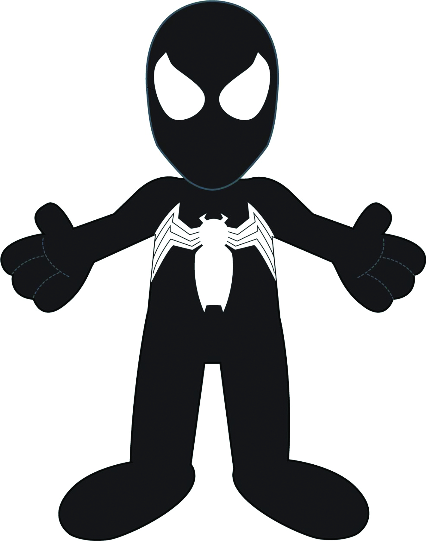 black spiderman plush