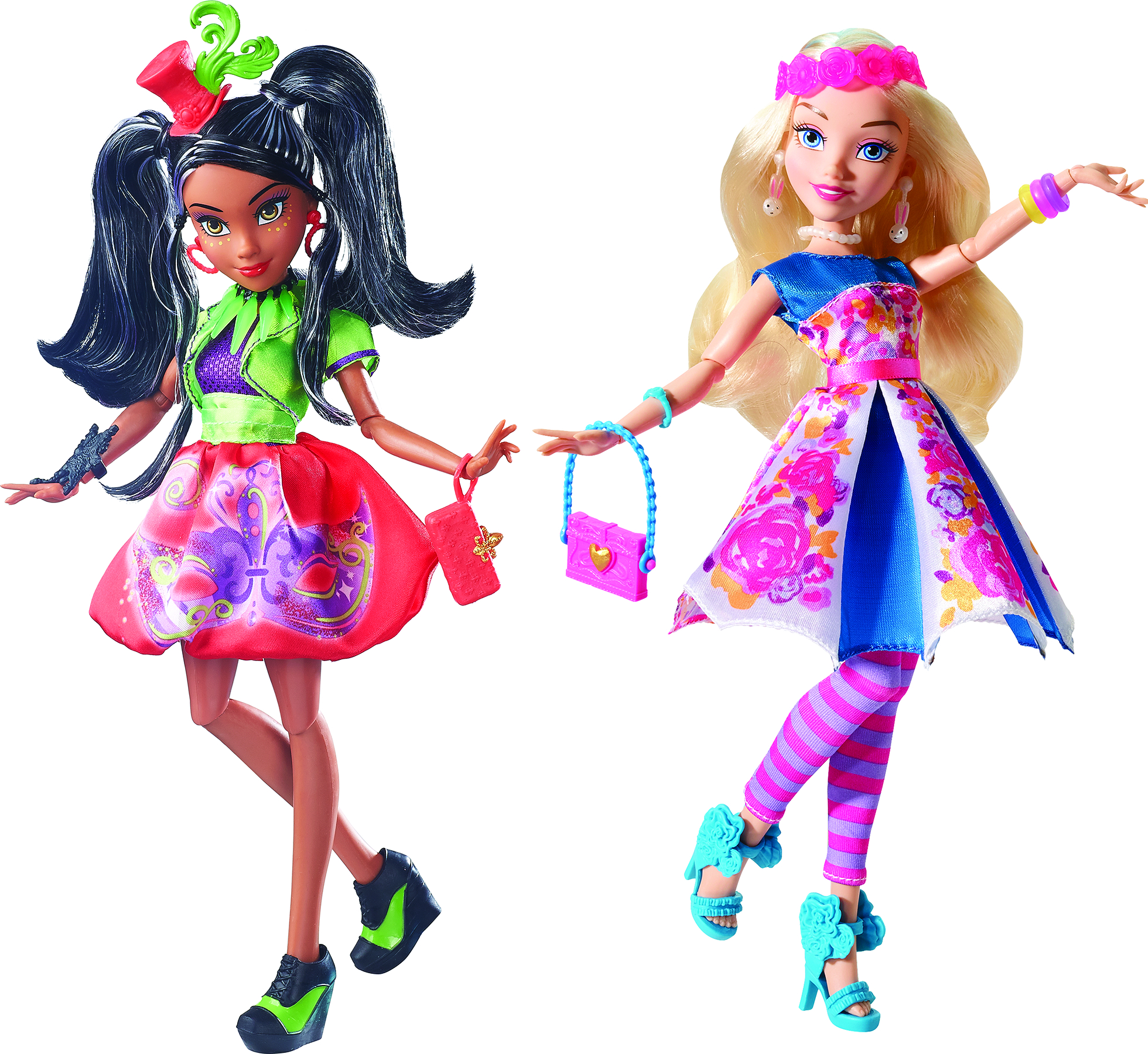 Disney Descendants Neon Lights Feature Dolls Wave 1 Set