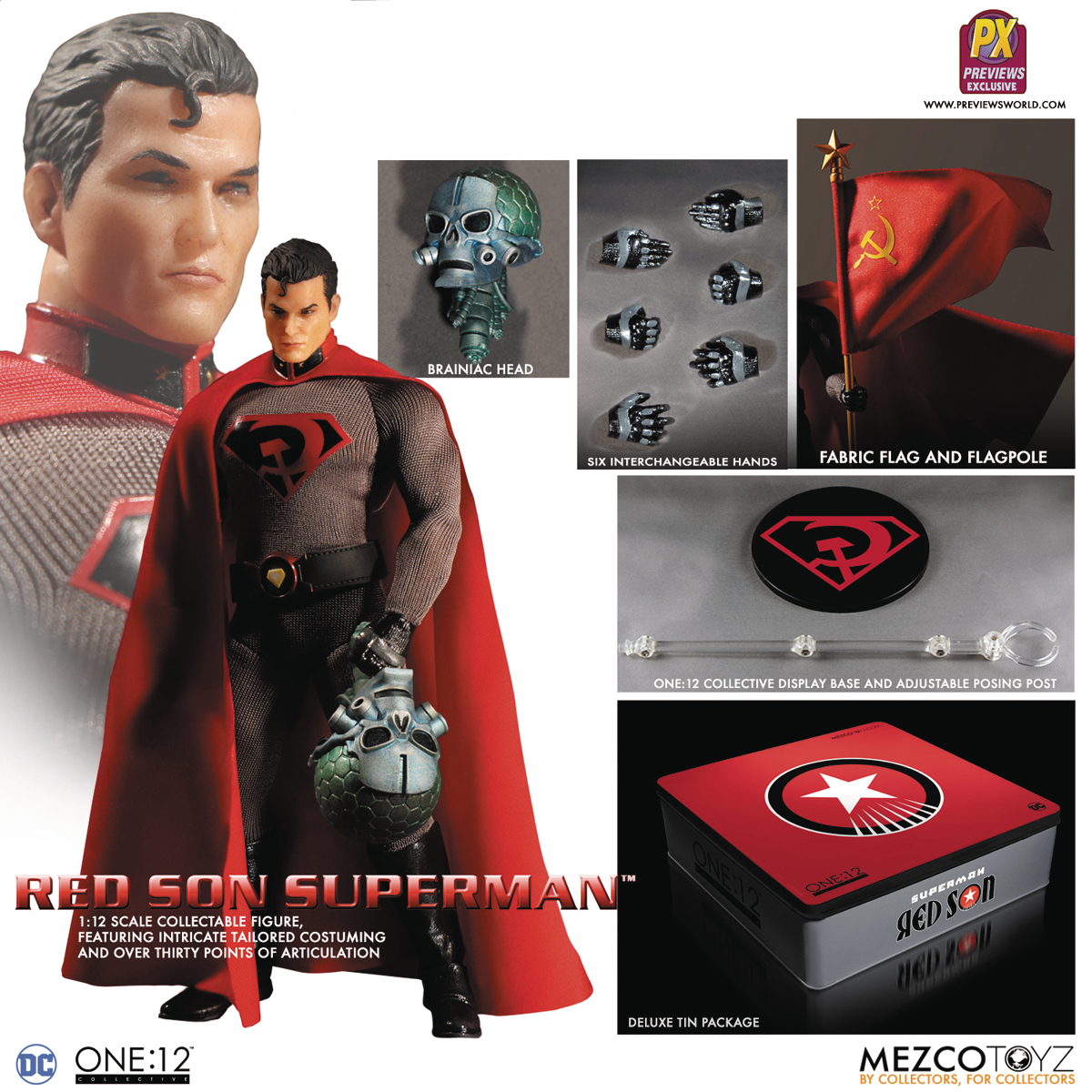 ONE-12 COLLECTIVE DC PX SUPERMAN RED SON AF (Net)
