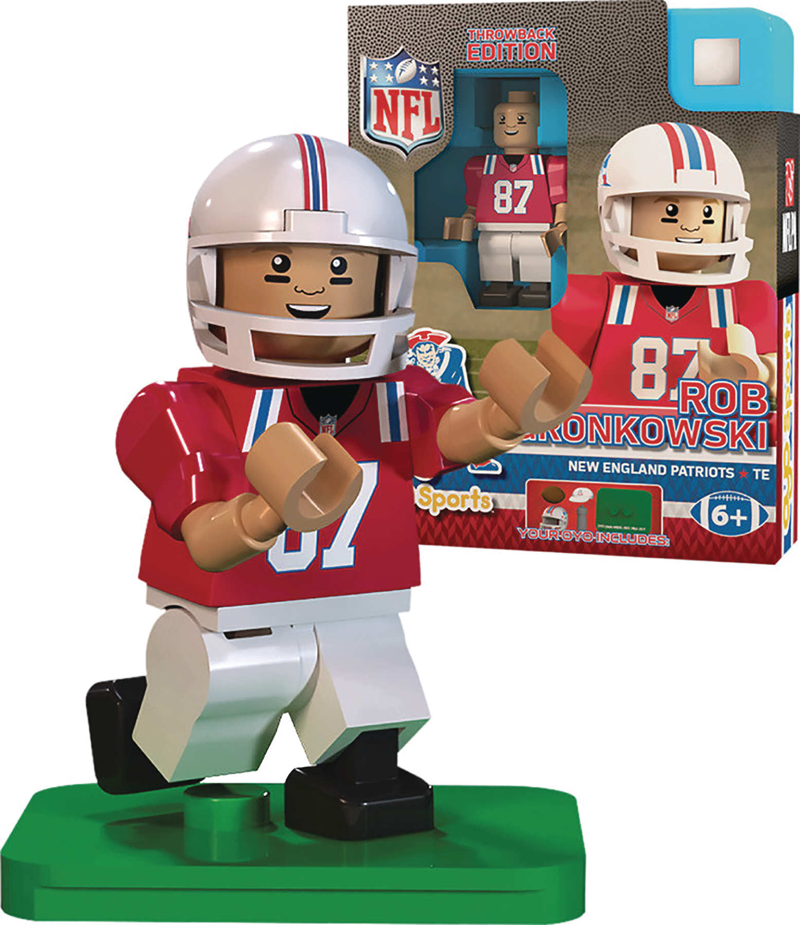 AUG169315 - OYO NFL PATRIOTS ROB GRONKOWSKI MINI FIG THROWBACK VER