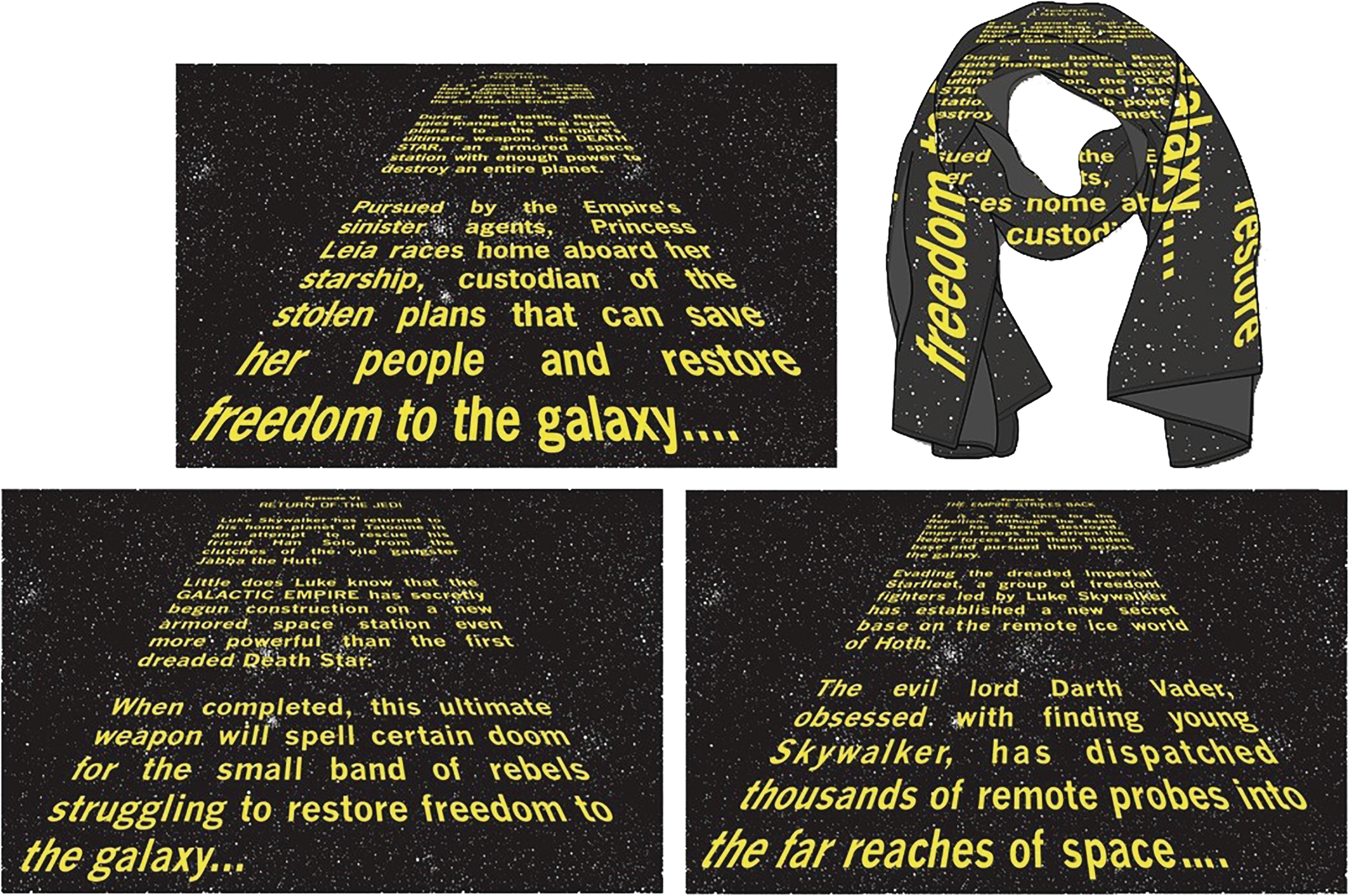SW EPISODE 6 OPENING CREDIT CRAWL PX SCARF