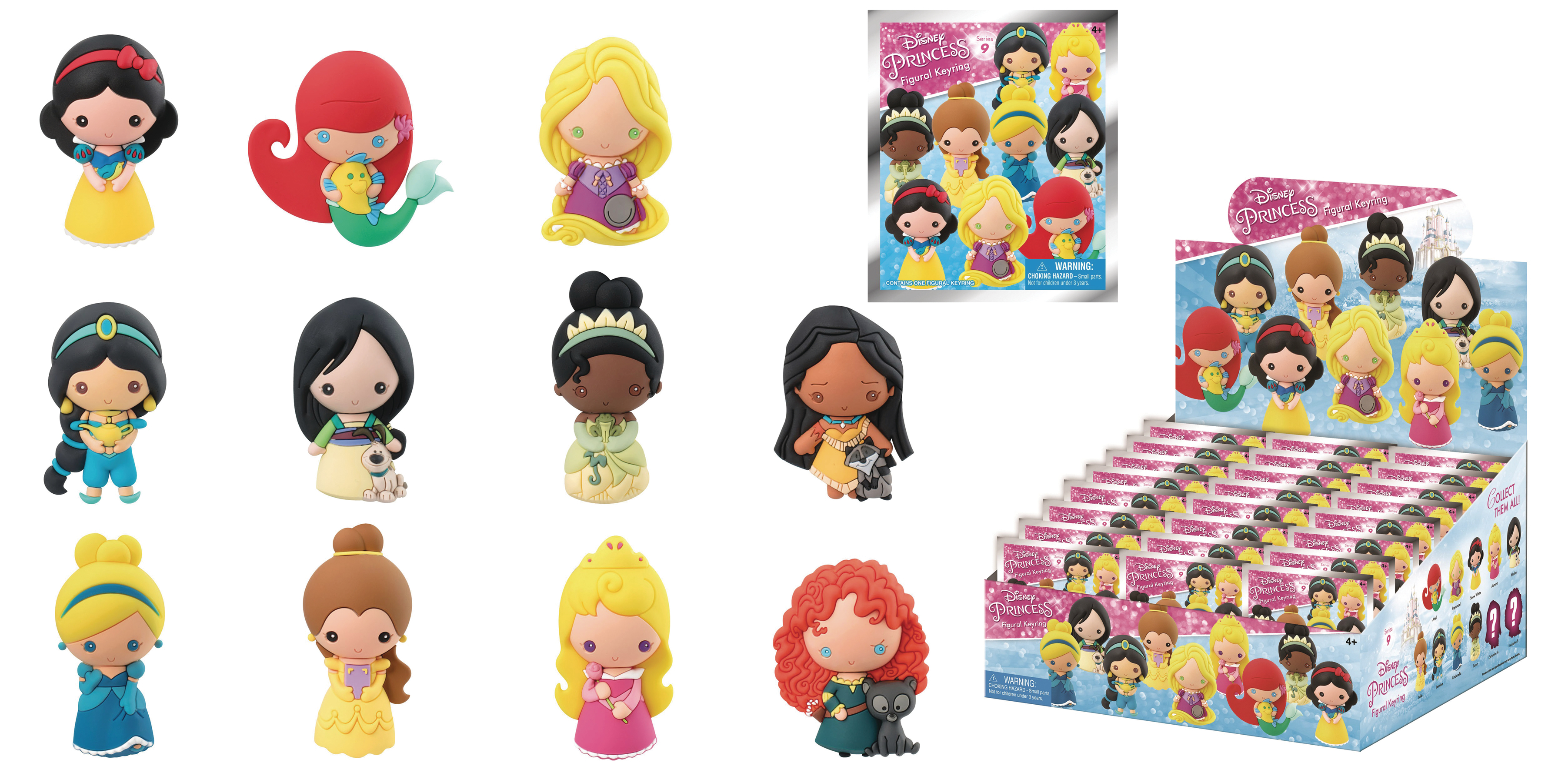 Disney Princess Figural Blind-Bag Keyring Series 9