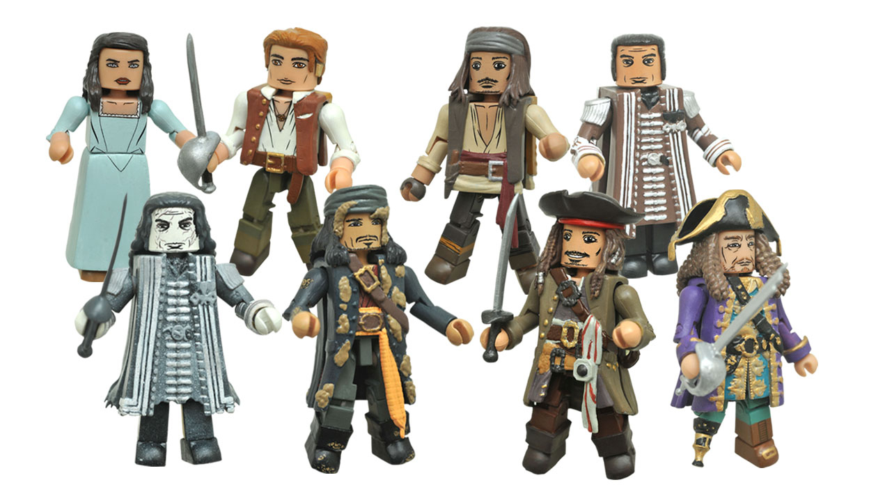 10PCS Pirates & Captain Hook Figures Dead Men Tell No Tales Board Game  Miniature