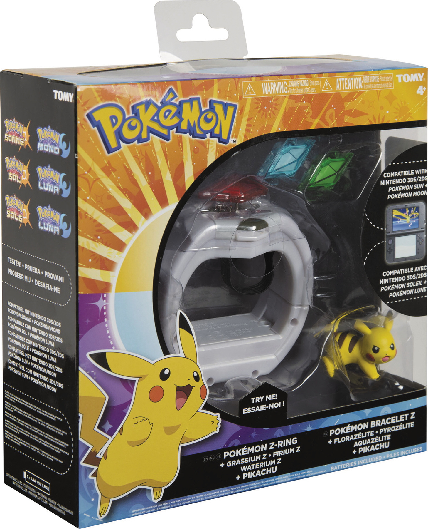 Pokemon Interactive Z-Ring Power Ring Set with Pikachu Toy and Z-Crystals